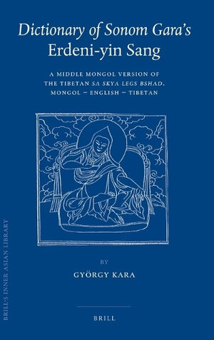 Dictionary of Sonom Gara's Erdeni-yin Sang