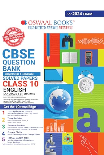 Oswaal Cbse Chapterwise & Topicwise Question Bank Class 10 English Language & Literature Book (for 2022 Board Exams)