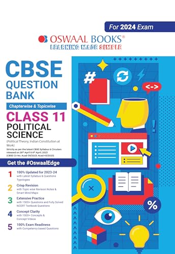 Oswaal CBSE Class 11 Political Science Question Bank (2024 Exam)