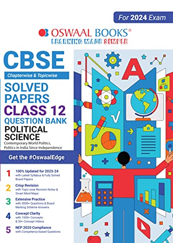 Oswaal CBSE Chapterwise & Topicwise Question Bank Class 12 Political Science Book (For 2023-24 Exam)