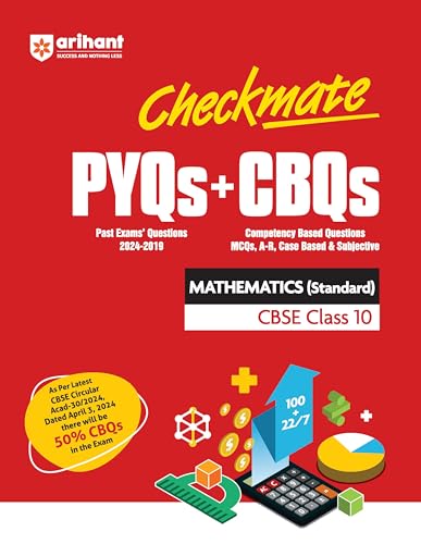 Checkmate Pyqs + Cbqs Mathematics (Standard) Cbse Class 10