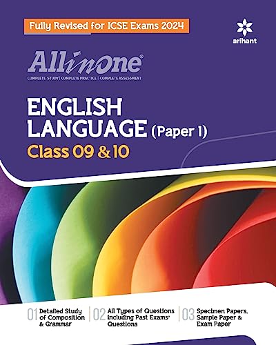 All In One Class 9th and 10th English Language(Paper 1) for ICSE Exam 2024