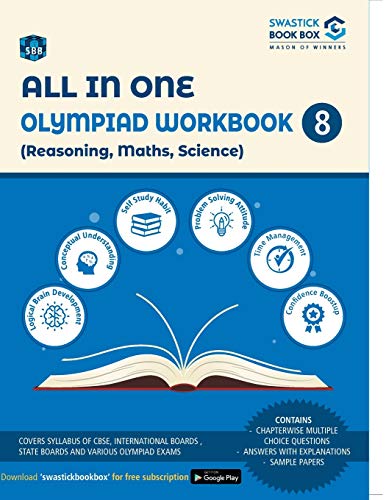 All in One Olympiad Workbook for Reasoning, Math, Scienceclass 8