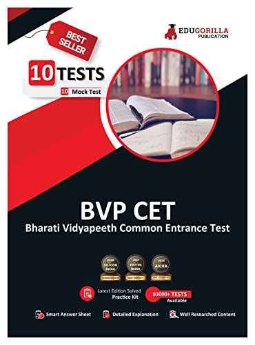 Bharati Vidyapeeth Common Entrance Test (BVP CET) UG 2021 10 Mock Test Latest Edition Practice Kit