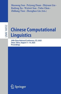 Chinese Computational Linguistics 