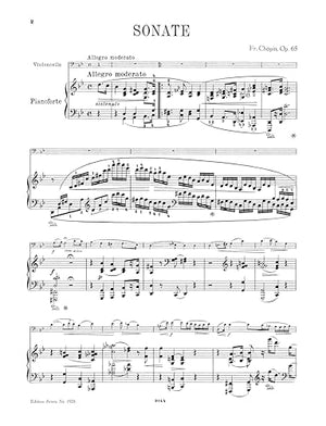Chopin: Sonata in G minor Op.65; Polonaise in C Op.3 (Cello and Piano) (EP1928)