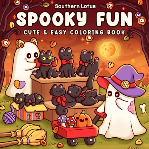 Spooky Fun: Coloring Book for Adults and Teens Featuring Cute Creepy ...