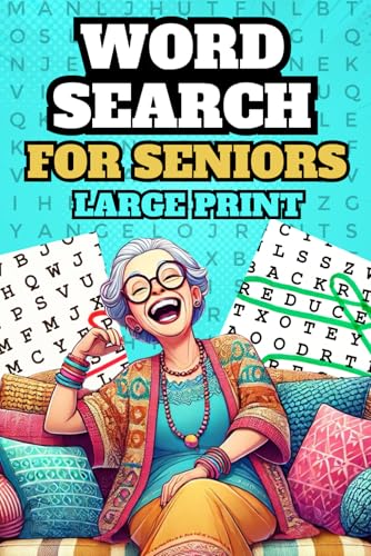 Retirement Gift for Woman : Large Print Word search for Seniors: WordSearch puzzle Book for Adults With BIG Letters : Christmas Birthday Funny Present ... Grandparents Older Parents Over 50 60 70 80
