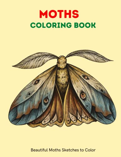 Moths Coloring Book: Coloring Book for Adults and Kids | 30 Zentangle ...