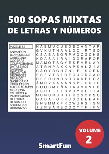 500 Sopas Mixtas - De Letras Y Números: Volume 2