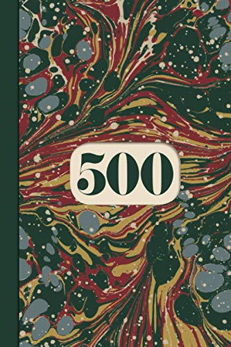 500 Page Notebook Marble Journal / Dragon Surf: Chunky 500 Page Blank Lined Journal To Write In: Paperback Big Notebook Sized 6x9" (A5+); Ruled & Numbered Pages, 250 Sheets