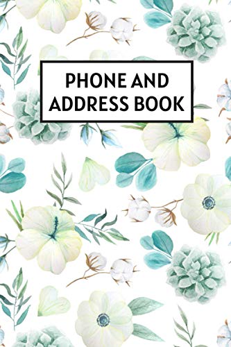 Phone and Address Book: Contact List & Phone Number Organizer Notebook with Alphabetical Index to Keep Track of Addresses, Emails, Birthdays, & ... | Tabbed & Alphabetized Address Journal