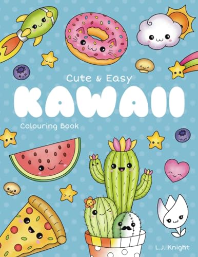 Cute and Easy Kawaii Colouring Book