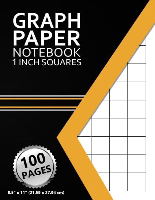 Graph Paper Notebook : 1 Inch Squares (100 Pages, Thick Solid Lines) 1 Inch Square Blank Quad Ruled Thick Squared Graphing Paper Composition Graph Paper Notebook 1 Inch Square Graph Paper (Large Print 8. 5 X11 )