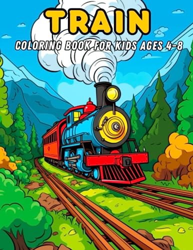 Train Coloring Book: Trains Colouring Books For Children Boys And Girls ...