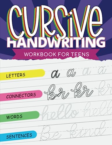 Cursive Handwriting Workbook for Teens