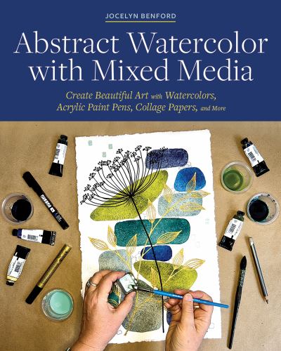 Abstract Watercolor with Mixed Media