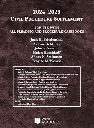 Civil Procedure Supplement, for Use with All Pleading and Procedure Casebooks, 2024-2025 (American Casebook Series)
