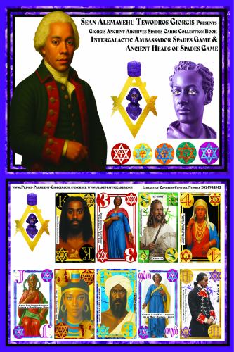 Giorgis Ancient Archives Spades Cards Collection Book Intergalactic Ambassador Spades Game And Ancient Heads Of Spades Game (IA Royal Amethyst Edition)