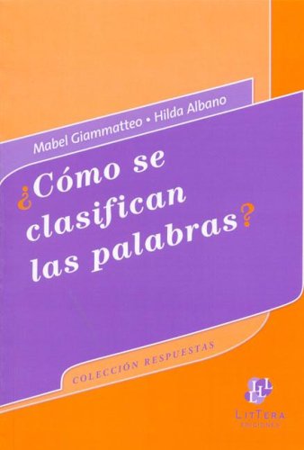 Como Se Clasifican Las Palabras?