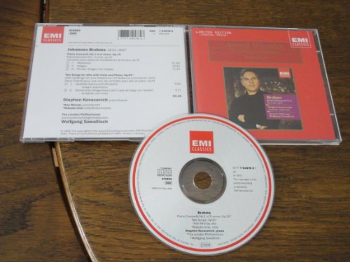 Brahms: Piano Concerto no.1 and Vocal Works /Stephen Kovacevich