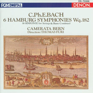 C.Ph.E. Bach; 6 Hamburg Symphonies, Wq. 182 (6 Sinfonie for Strings and Basso Continuo)