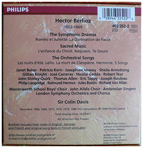 Berlioz: Sacred Music, Symphonic Dramas, Orchestral Songs
