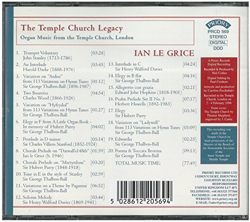 The Temple Church Legacy - Ian le Grice