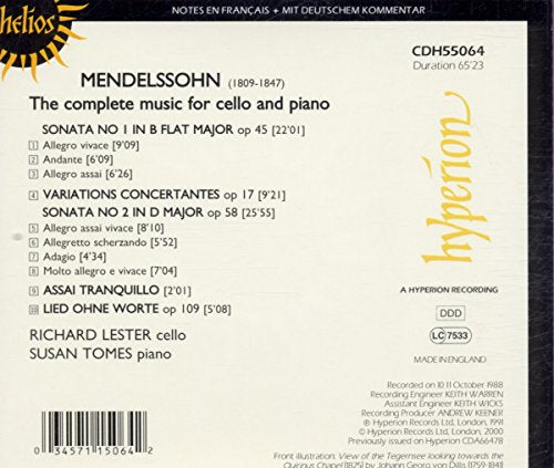 Mendelssohn: Complete Music for Cello