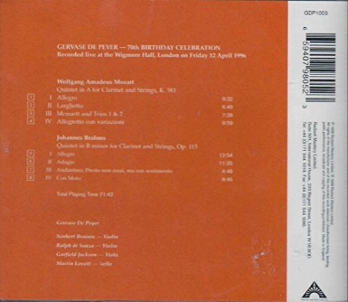 Gervase de Peyer - 70th Birthday Celebration (UK Import)