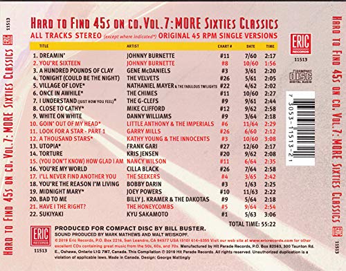 Hard To Find 45s On CD - Vol 7: More 60s