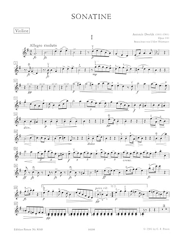 Sonatina for Violin and Piano in G Op. 100