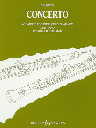 Concerto for Oboe and Strings. Freely arranged by A. Benjamin. Reduction for Oboe, or Clarinet, and Piano
