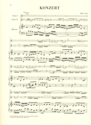 Concerto for 2 Violins and Orchestra in D Minor BWV 1043 (Multilingual Edition)