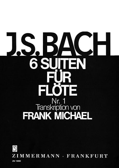 Six suites: Nr. 1. BWV 1007. flute.