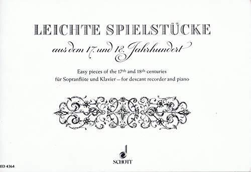 Easy Pieces of the 17th and 18th Centuries for Recorder