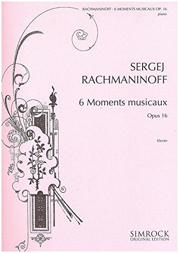 Six Moments musicaux: op. 16. piano.
