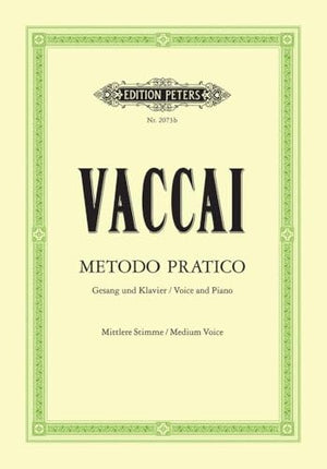 Metodo Pratico Di Canto Italiano for Voice and Piano (Medium Voice)
