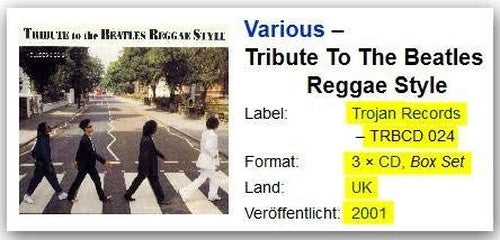 Tribute To The Beatles Reggae Style Box Set