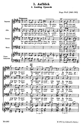 6 geistliche Lieder nach Gedichten von Eichendorff - SATB - SCORE