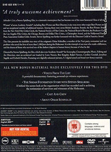 Schindler's List [DVD] [1994]