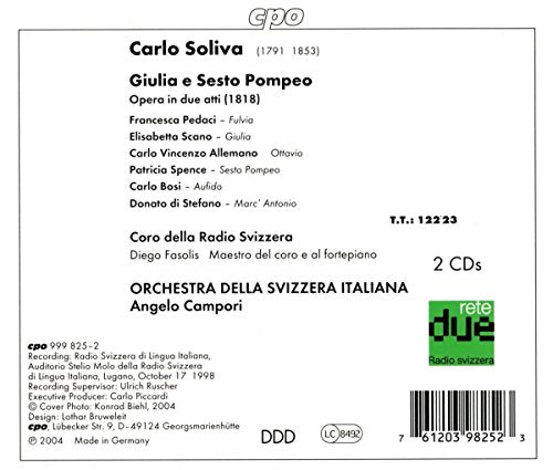 Giulia E Sesto Pompeo (Campori, Orch. Della Svizzera Italia)