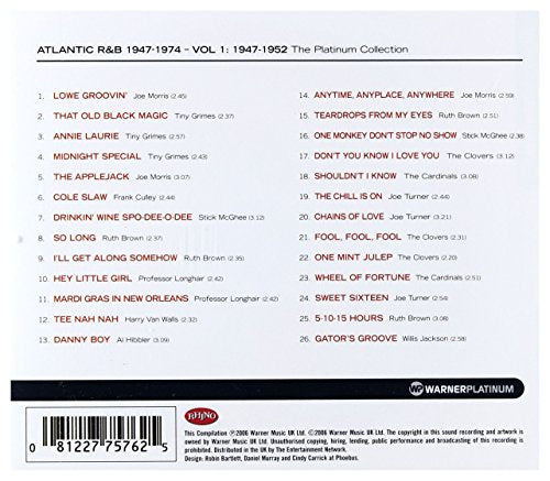 Atlantic R&B 1947-1974 - Vol. 1: 1947-1952: The Platinum Collection