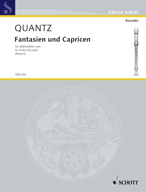 Fantasien und Capricen: 6 Sonates. treble recorder.