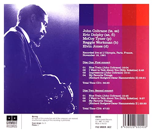 Complete 18 Nov 1961 Paris Concerts [Spanish Import]