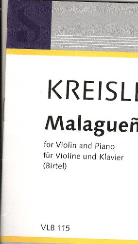 KREISLER - Malagueña para Violin y Piano