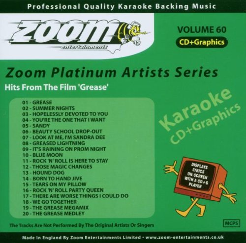 Zoom Karaoke CD+G - Platinum Artists 60: Grease