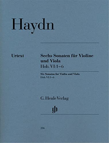 SIX SONATES HOB. VI:1-6 POUR VIOLON ET ALTO
