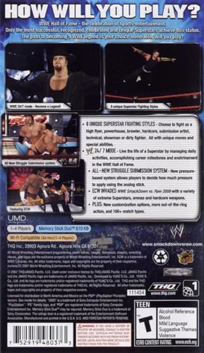 WWE SmackDown vs. Raw 2008 - Sony PSP
