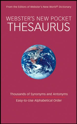 Webster's New Pocket Thesaurus Edition: First